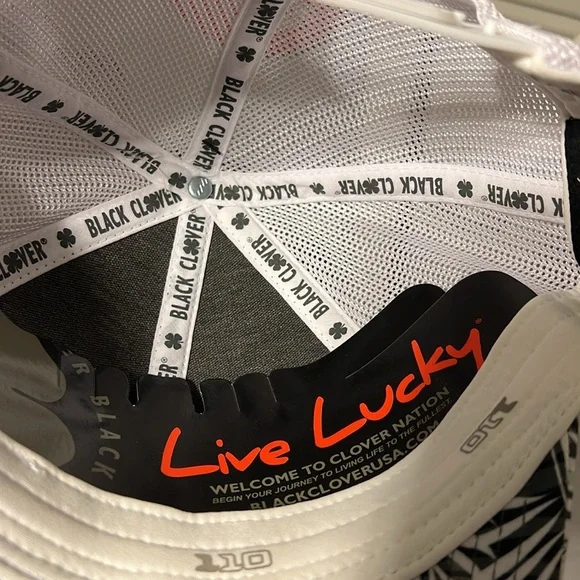 Black Clover Berkeley Tropical white mesh Size Adjustable SnapBack - Picture 6 of 9